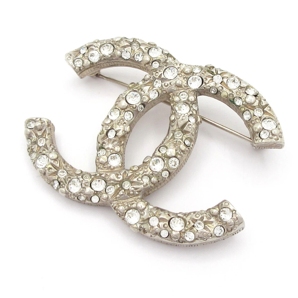 Chanel Coco Silver Hardware Rhinestones #321838C83B